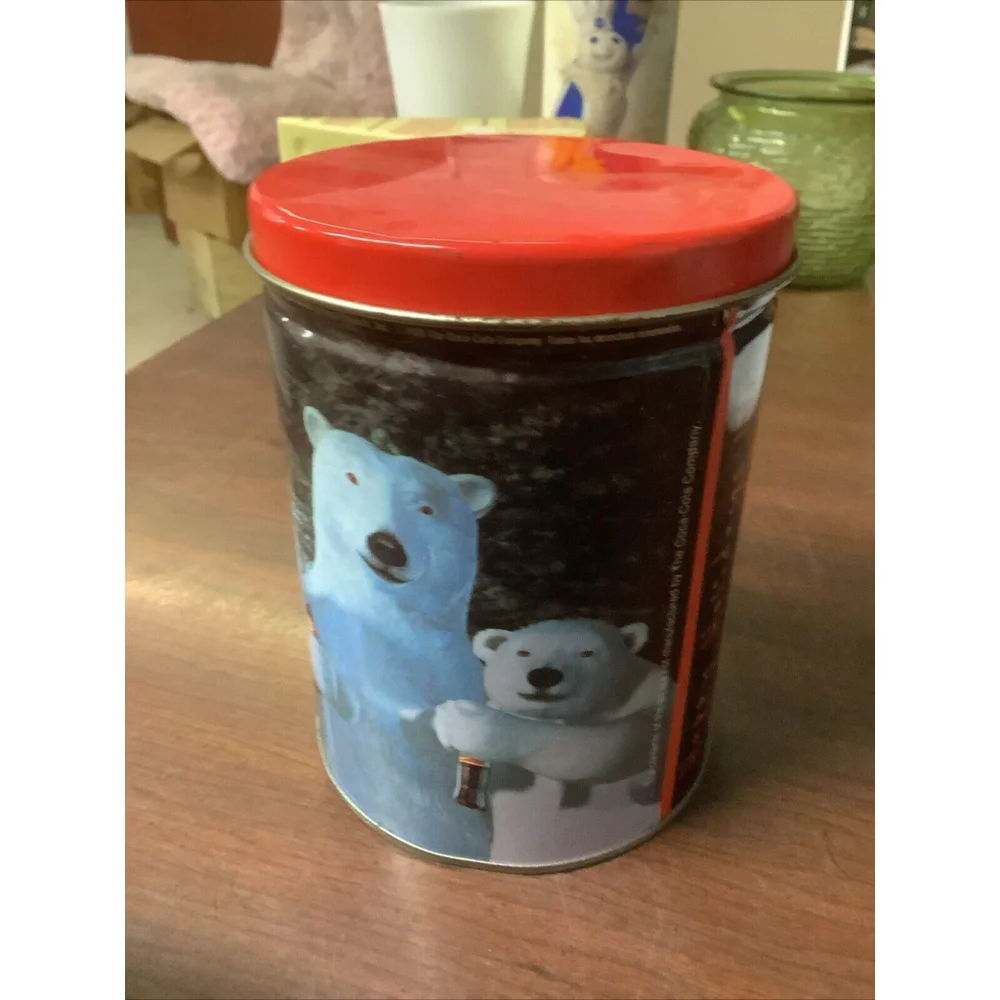 Collectible Coca-Cola Happy Holidays Polar Bear Family Tin 1995